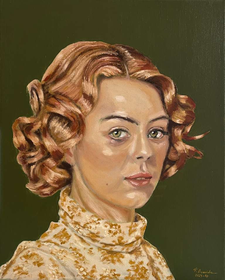 Red-haired woman. 50 cm x 40 cm, October 2025