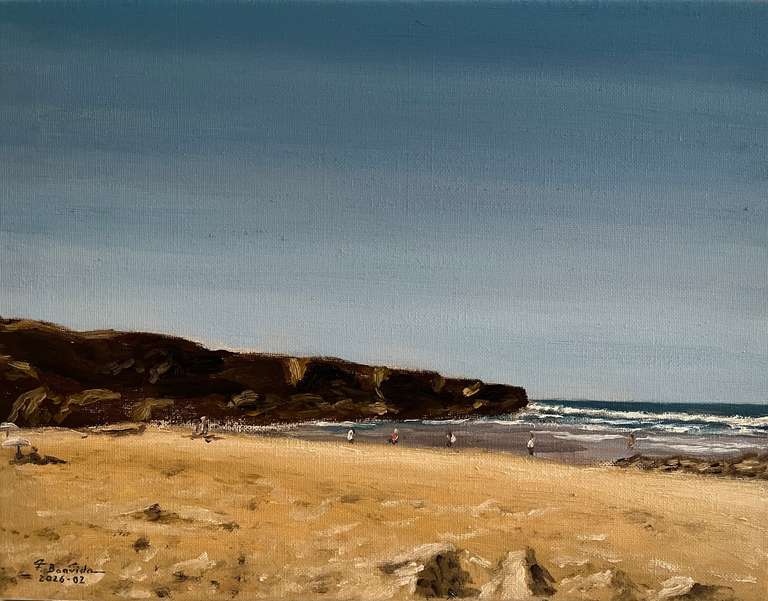 Malhao Beach. 27 cm x 35 cm. February 2026