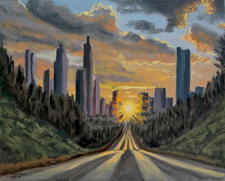Go and return. 40 cm x 50 cm, April 2026