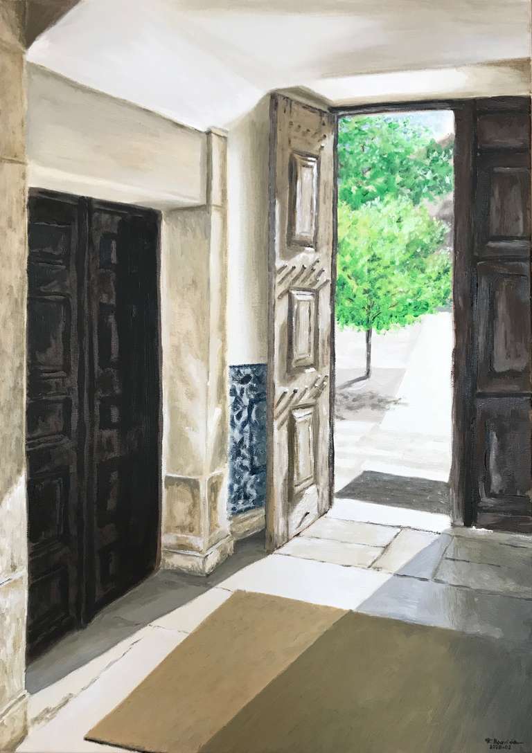 Door at St. Peter's college, University of Coimbra. 70 cm x 50 cm, February 2020