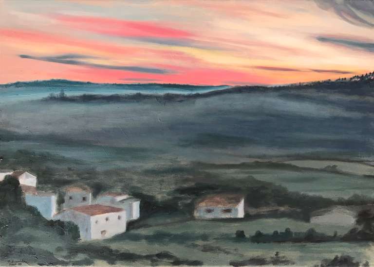 Foggy dusk. 50 cm x 70 cm, September 2021