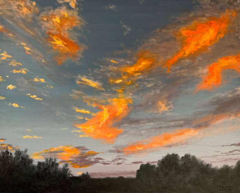 Orange sky. 40 cm x 50 cm, February 2023