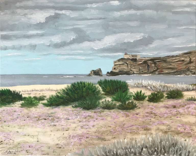 Nazaré beach. 40 cm x 50 cm, October 2020