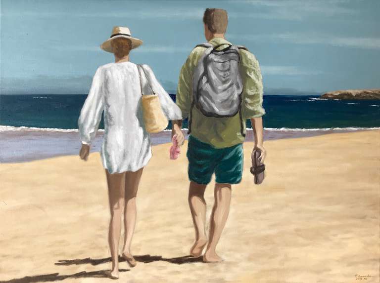A day at the beach. 60 cm x 80 cm, October 2021
