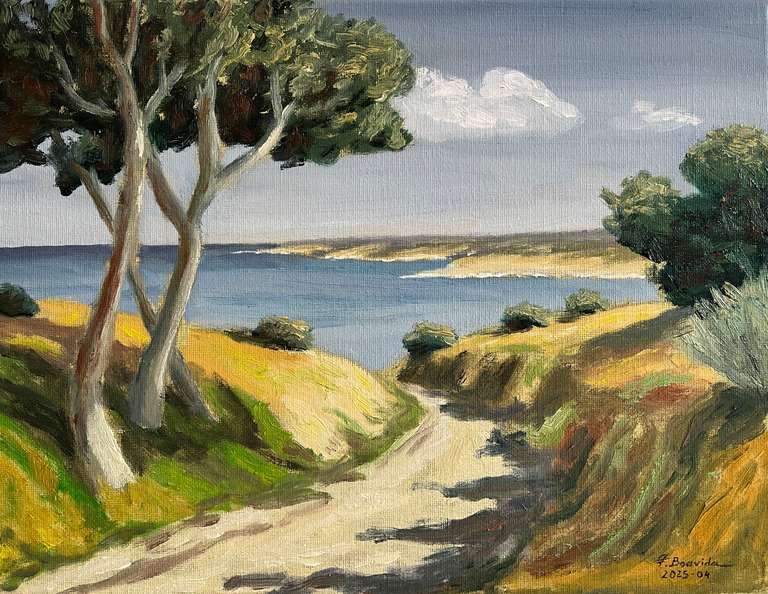 Beach path. 27 cm x 35 cm, April 2025