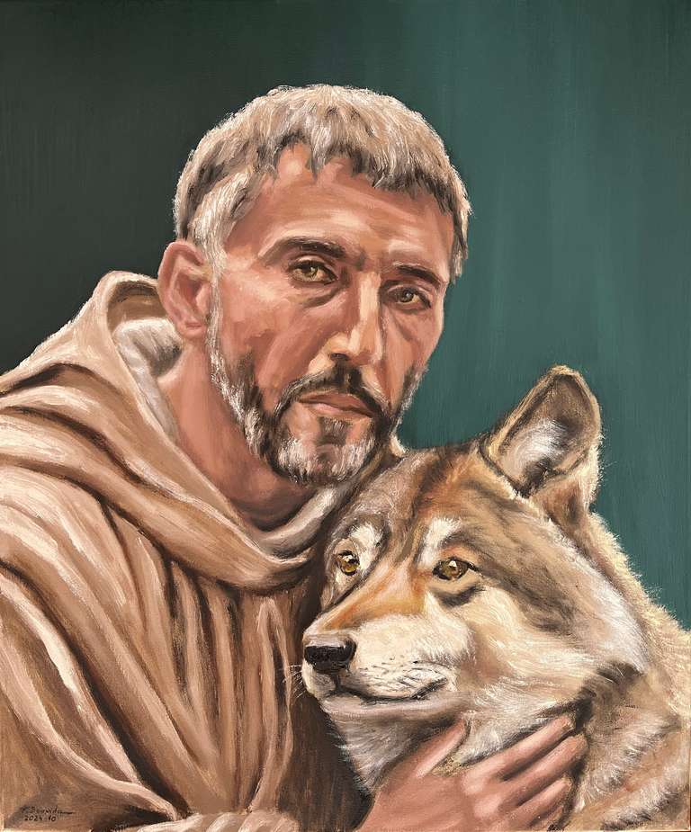 St. Francis of Assisi. 60 cm x 50 cm, October 2024