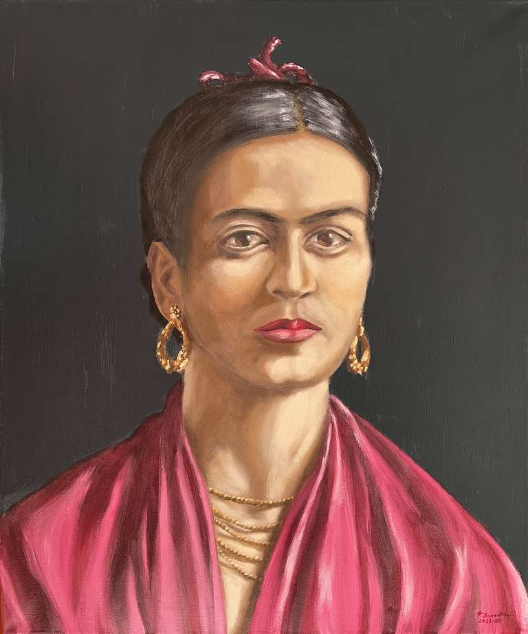 25-year-old Frida Kahlo. 60 cm x 50 cm, September 2023