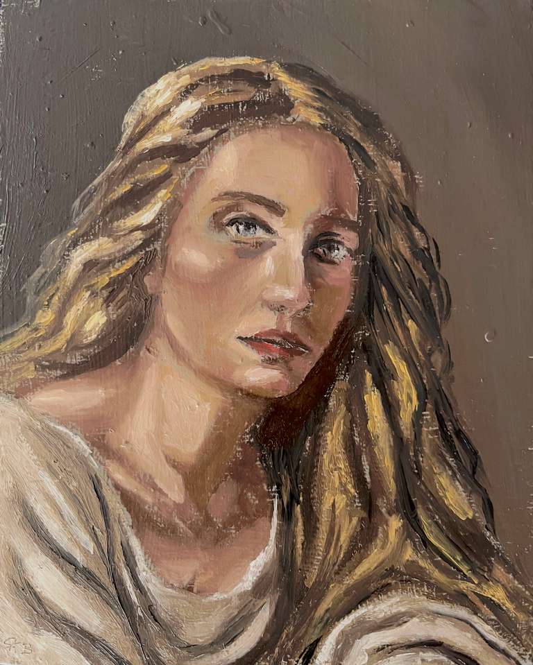 Mary Magdalene. Oil on wood, 15 cm x 12 cm