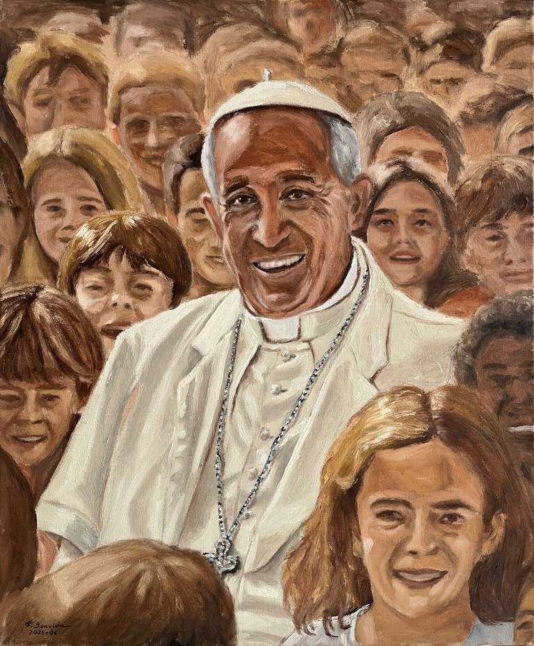 Pope Francis. 60 cm x 50 cm. 1250 Euros